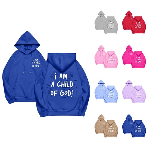 Christian Hoodie for Women 2025 Fall Winter Christian Y2K Graphic Hooded Sweatshirt with Pockets Pullover Top