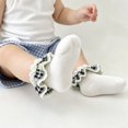 thumbnail image 6 of Miaouyo Toddler Girl Ruffles Ankle Socks Stretchy Breathable Plaid Lace Dress Socks, 6 of 9