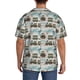 thumbnail image 3 of Balery Transport Train Camisa Casual de Manga Corta con Botones para Hombre, Texturizada, Estilo Cubano, para Playa, Verano-Large, 3 of 5