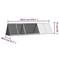 thumbnail image 4 of vidaXL Rabbit Cage Grey 302.5x80.5x71 cm Galvanised Steel, 4 of 4