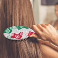 thumbnail image 3 of Christmas Stocking Pattern Hair Brush,Girls Detangling Hair Brush,Glide Through Tangles with Ease for Wet & Dry Hair,8.8"X2.8", 3 of 7