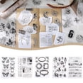thumbnail image 3 of Fleurs Feuilles Tampon Caoutchouc Silicone Transparent Sceaux Album Photo, C0G9, 3 of 9