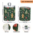 thumbnail image 5 of Yayeee 4 Pack Qtip Holder Bathroom Cotton Swab Canister with Lid Clear Dispenser Set, Christmas Gingerbread, 5 of 6