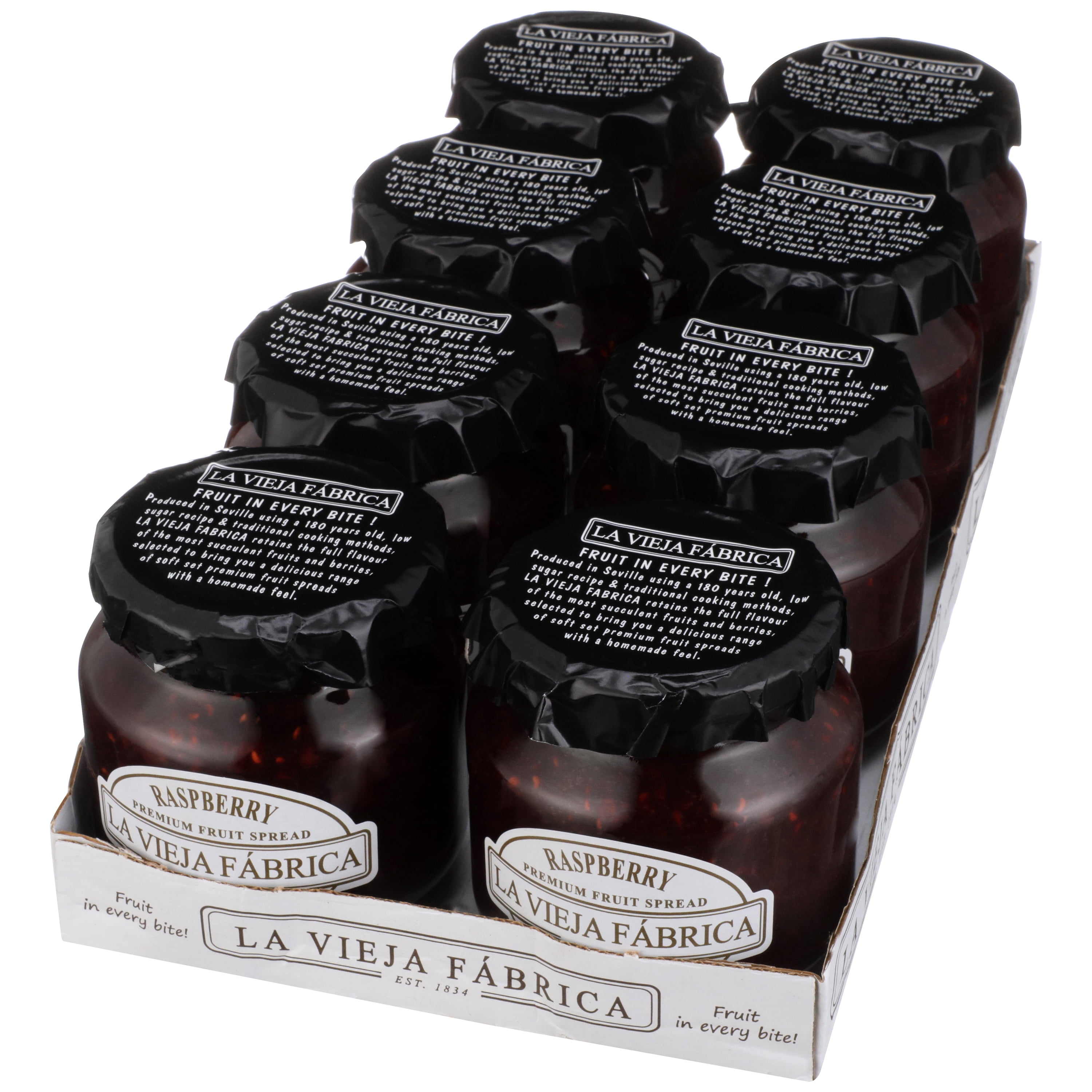 La Vieja Fabrica Premium Raspberry Fruit Spread 8pk case (9.9oz each)