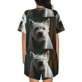 thumbnail image 3 of Lsque Dog Wrapped in Towel 1 Women's Short-Sleeved Pajama Set - 2 Piece Soft and Lightweight Sleepwear Set-Medium, 3 of 9