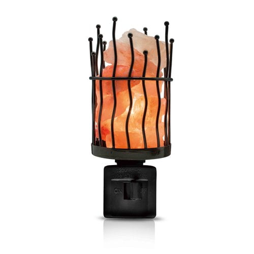 Himalyan Glow Himalayan Glow Natural Pillar Style Salt Lamp Night Light with Pink Salt Chunks | 360 Degree Rotatable Wall Plug,Nightlight Unique Lighting Ambiance