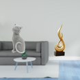 thumbnail image 2 of Figura de escritorio,Estatua de gato,linda estantería,escritorio,decoración del hogar,Escultura abstracta de fuego,Estatua de arte abstracto para decoración del hogar,Escultura de fuego, 2 of 8