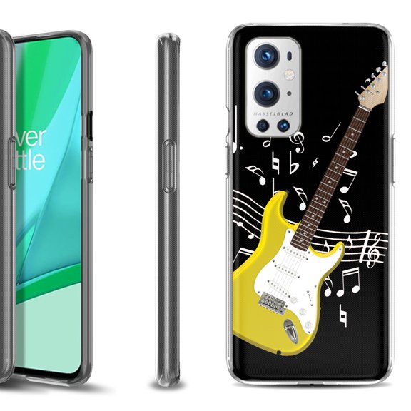 Slim-Fit Flexible TPU Gel Phone Case Compatible with OnePlus 9 PRO 5G, by OneToughShield ® - Guitar Yellow