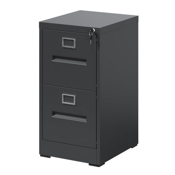 2 Drawer Lateral File Cabinet with Lock, Metal Lateral Filing Cabinet for Home Office, Steel Wide Horizontal Filing Cabinets for Letter/Legal/A4/F4 Hanging Files (Black)