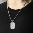 thumbnail image 2 of Metaljc Stainless Steel Initial Necklace, A-Z American Flag Dog Tag, Valentine's Gift for Men Women, 2 of 6