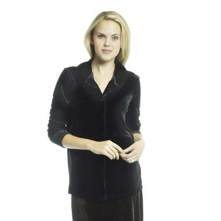 Kathie Lee™ Long Sleeve Velvet Shirt