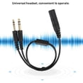 thumbnail image 1 of Adaptador De Auriculares De Helicóptero, Amplia Aplicabilidad Strong Shield Cable Auricadores Adaptador De Ahorro Espacio Negro Para David Clark Cable, 1 of 7