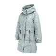 thumbnail image 4 of Breezora Women's Casual Longline Padded Coat Mid Waist Thick Thermal Cotton Blend European Style Winter Jacket XXL Size Green, 4 of 9