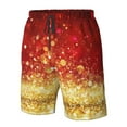 thumbnail image 5 of Naloa Red Gold Glitter Men's Beach Shorts, Surfing shorts, Swim trunks, Quick Dry Swim Trunks for Surfing Beach Fun - X-Large, 5 of 9