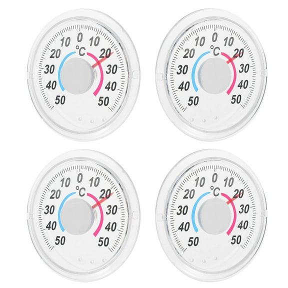 Raindrops  4 Pcs Door and Window Thermometer Outdoor Thermostat Decoration Small Transparent
