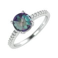 thumbnail image 2 of Sterling Silver with Mystic Topaz and White Topaz Engagement Ring, 2 of 3