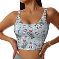thumbnail image 1 of Balery Winter Gnome And Snowman Sujetadores deportivos con espalda cruzada para mujer, acolchados, sin costuras, de alto impacto, ideales para yoga, gimnasio, entrenamiento y fitness.-, 1 of 8