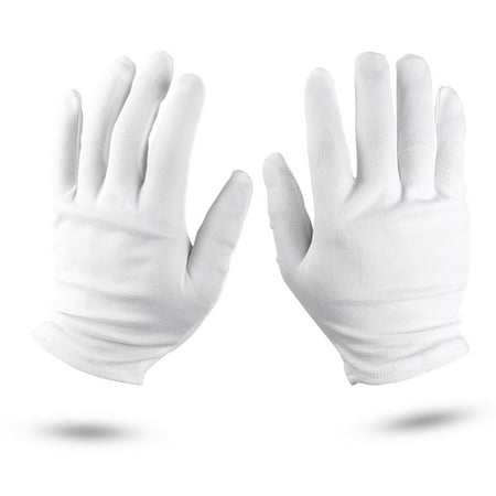 

Foxnovo Lightweight Nylon Protective Glove Film Handling Glove Working Glove - 8 pairs/set (White)