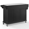 thumbnail image 4 of Crosley Furniture Wood Granite Top Kitchen Cart in Black/White, 4 of 13