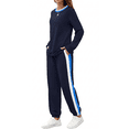 thumbnail image 3 of Shine Up Women 2 Piece Lounge Sets Striped Jogger Sets Fall Outfits Loose Sweatsuits with Pockets, 3 of 5