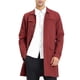 thumbnail image 1 of Abrigo Trench Chic para Hombre de Un Solo Botón, Larga Chaqueta de Abrigo, Color Burdeos, 1 of 7