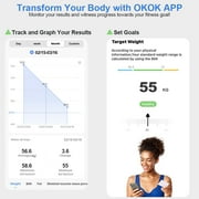 Smart Digital Scale for Body Weight and Fat, Rechargeable Bathroom Weight Scale with 13 Body Composition Metrics BMI