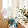 thumbnail image 3 of No Hook Shower Curtain, Teal Tulip Butterfly Shower Curtains for Bathroom with See Through Top Window, Turquoise Floral Farmhouse Beige Waterproof & Washable Bath Curtain 66"x72", 3 of 9
