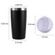 thumbnail image 5 of Vaso de 20 oz, taza de café aislada al vacío de acero inoxidable, taza de viaje de doble pared con tapa para bebidas frías y calientes (paquete de 2, negro) Ormromra LRWJ258-1, 5 of 7