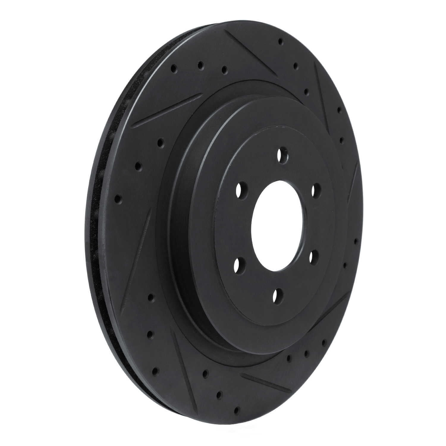 Dynamic Friction Company 633-40014R DFC Brake Rotor - Drilled And Slotted - Black