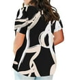 thumbnail image 3 of Aloohaidyvio Plus Size Shirts for Women,Soft Trendy Tops for Women Summer Short Sleeve Trendy Print T-Shirt Casual V Neck Tunic Blouse Loose Basic Tee, 3 of 5