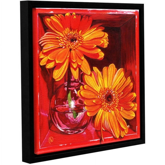 ArtWall Paige Wallis "Orange Crush" Gallery-wrapped Floater-framed Canvas