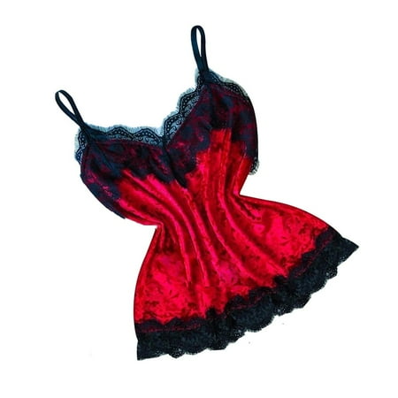 

Cathalem Submissive Lingerie for Women Leather Velvet Bow Tops Shorts Women Sleepwear Lingerie Pajamas Lingerie for Women Underwear Red XX-Large