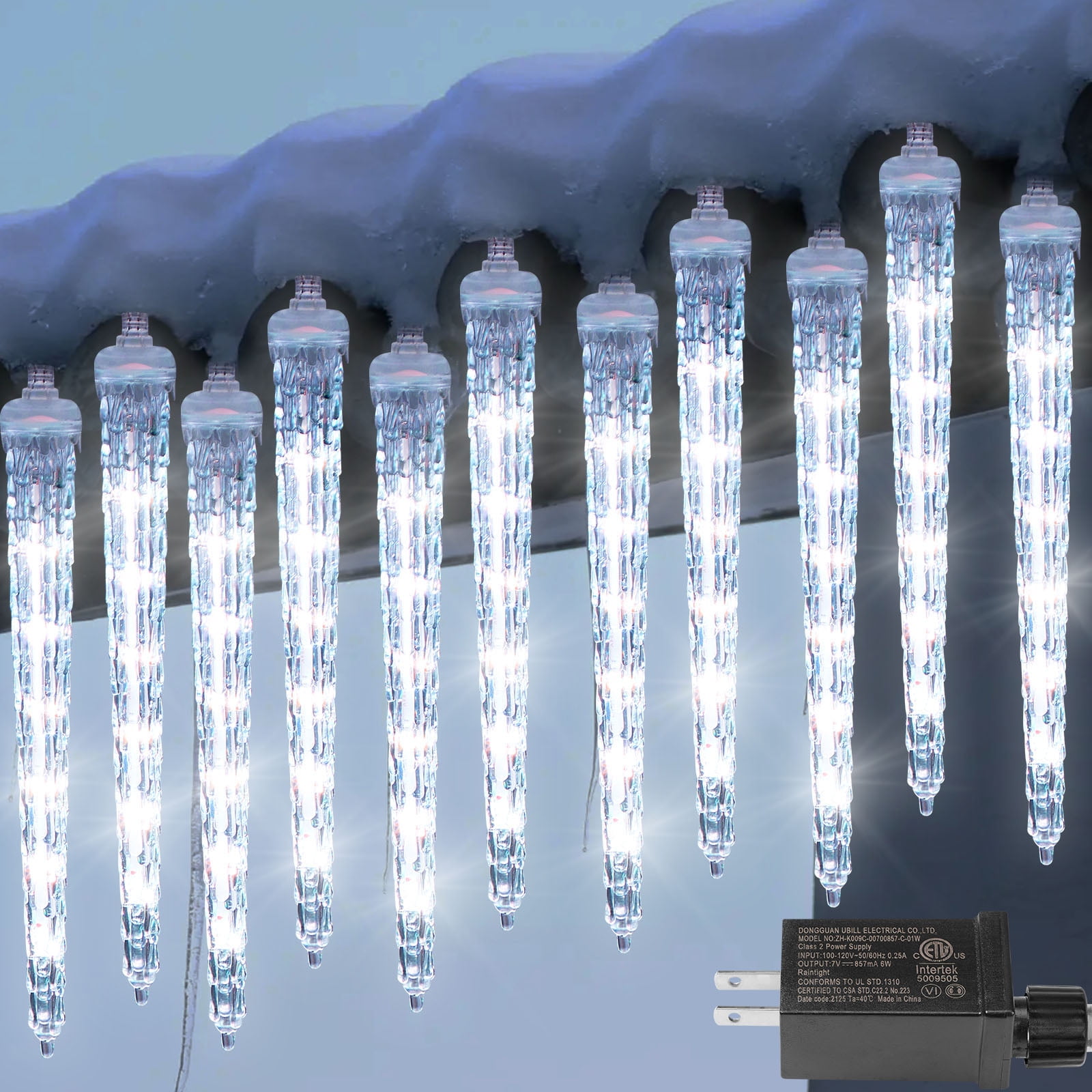 Lapalife Meteor Shower Lights, 9" Outdoor Icicle Christmas Lights 8