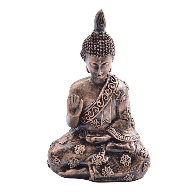Escultura de Buda de resina Resina de Sudeste Asiático Estatuas de Buda Buddha Decoración de Artesanía Fanmusic Escultura de Buda de resina