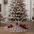 thumbnail image 4 of Sikiie Skull sunflower daisy Nativity Christmas Tree Skirt, Jesus Christian Winter Holiday Tree Mat Decoration(30-48IN), 4 of 6