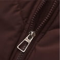 thumbnail image 6 of Cropped Puffer Jacket For Womens 2025 Winter Stand Collar Zip Up Quilted Puffer Coats With Faux Fur Hood Trendy, 6 of 8