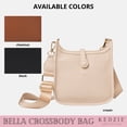 thumbnail image 5 of KEDZIE Bella Vegan Leather Crossbody Bag, Cream, 5 of 8
