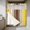 Yellow, variant on Sage Green No Hook Shower Curtain Waterproof,Bathroom Curtains with Snap in Liners and See Through Top Window,Farmhouse Wood Grain Vintage Brown Striped Hotel Style Bathtub Curtains Shower 48"Wx72"L