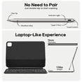 thumbnail image 3 of edaiser Stylus Pen + Wireless Magic Keyboard Case Compatible with Apple iPad Air 11 inch (M3/M2) 2025, iPad Air (5th/4th), iPad Pro 11-inch (4th-1st) Gen, Black, 3 of 6