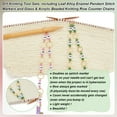 thumbnail image 4 of 2 Pcs 2 Colors Alpaca Pendant Knitting Row Counter Chains Acrylic 0-9 Number Row Counter Chains Glass Beaded Row Counting Accessories for Knitting Crochet Tracking Project Progress, 4 of 6