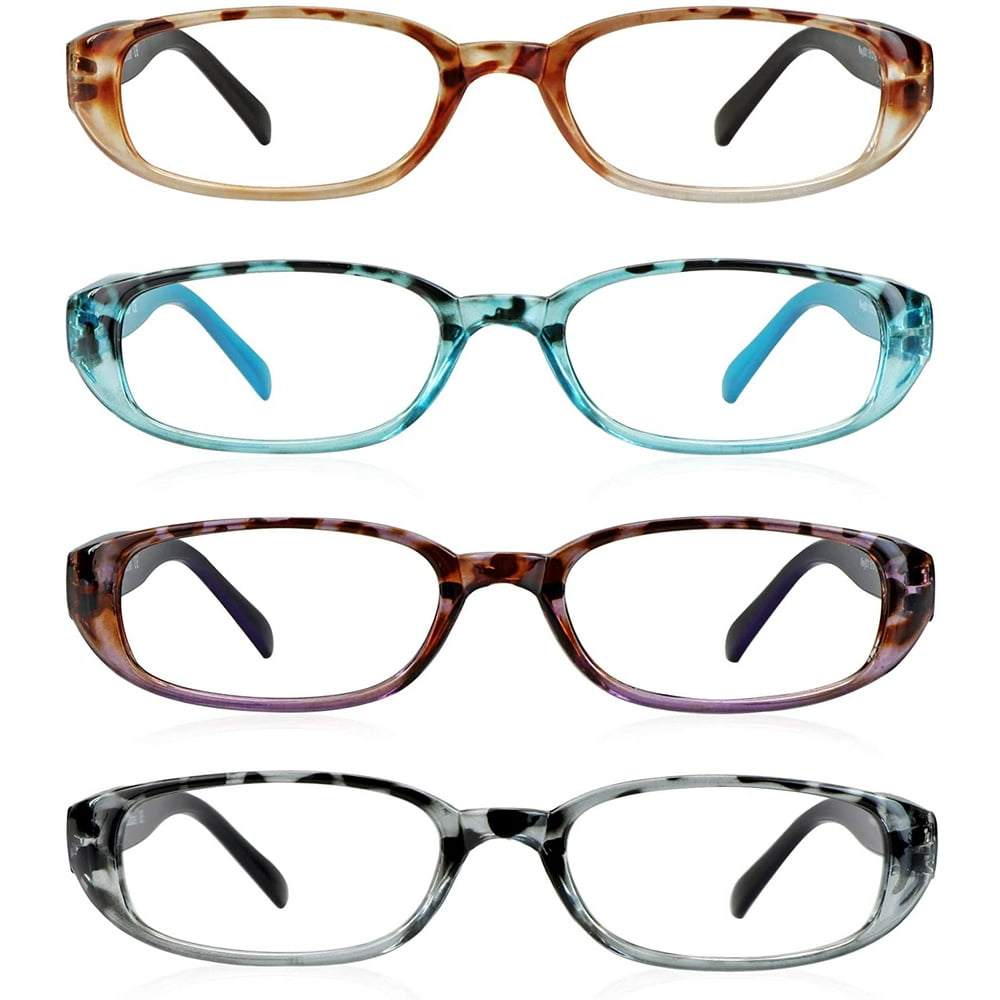 4 Pairs Reading Glasses Blue Light Blocking Glasses Computer Reading 