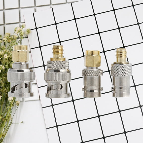 WRITWAA 4-Pack Antenna Connector Adapters in Assorted Colors for UHF VHF Signal Frequency Connection