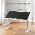 thumbnail image 5 of PHANCIR Height & Angle Adjustable Lap Desk, Laptop Stand Bed Tray with USB Fan & LED Light, Foldable Laptop Desk for Couch Sofa Floor, Black, 5 of 7