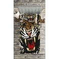 thumbnail image 3 of Ambesonne Tiger Quilted Bedspread Set 2 Pcs, Angry Eyes Sketch Art, Twin Size, Multicolor, 3 of 3