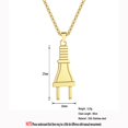 thumbnail image 4 of Personality Plug Stainless Steel Necklace Electrical Plug Pendant Hip-hop Punk Jewelry, 4 of 4