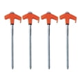 thumbnail image 1 of 4 piquetas para tienda de campaña, estacas para toldo, estacas multifuncionales para el suelo, clavos de fijación para tienda de campaña, senderismo, Naranja, 1 of 8