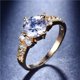 thumbnail image 1 of Stunning Boho Ring with Purple and Pink Zircon - 18k Gold Plated Wedding, Engagement, and Party Ring, 1 of 5