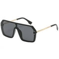 thumbnail image 2 of OWL Oversized Sunglasses for Women Men UV400 Lens Metal Arm Top Rimless Eyewear, 2 of 7