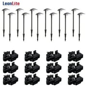 LEONLITE LED Pathway Lighting Kit (12 Pack Landscape Path Lights, 12 Pack Wire Connectors)