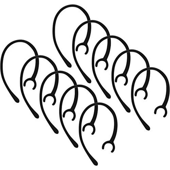 Replacement Ear Hooks Bluetooth Headset Headphones 10PC Earhooks Fit for M155 M165 M1100 M100 M55 M28 M25 Voyager Edge Headpiece (6mm) (Black)